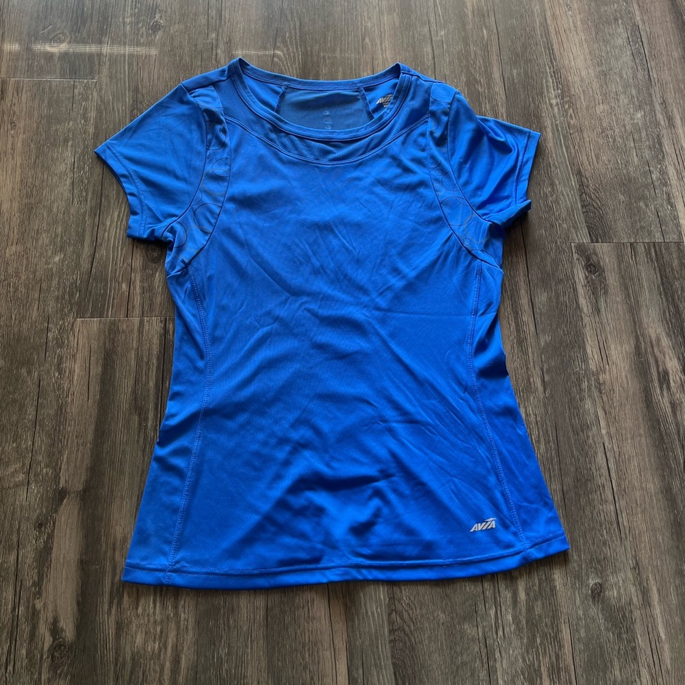 Avia Blue Athletic Workout Top Sz M